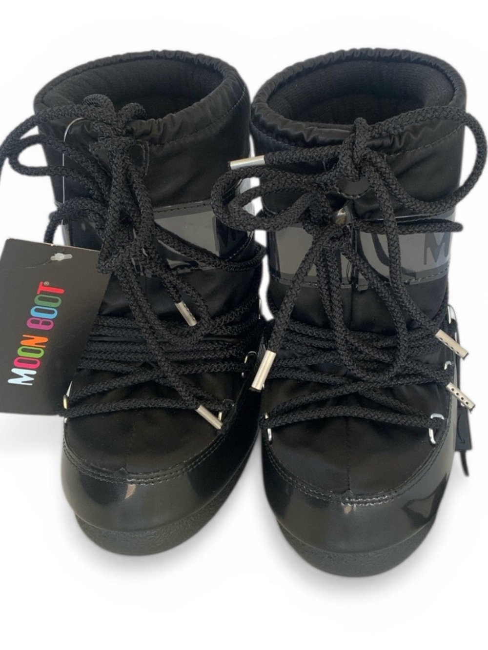 Moon Boots Black Icon Glance Kids Space Lunar Landing Size US 7c/9.5c New No Box